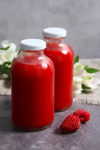 Botella jugo frambuesa 250 ml.