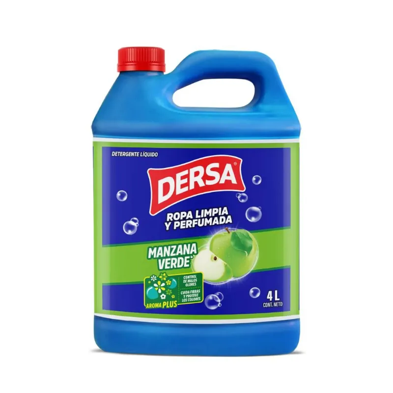 DETERGENTE LIQUIDO DERSA MANZANA VERDE 4000ML GARRAFA DETERGENTE LIQUIDO DERSA MANZANA VERDE 4000ML GARRAFA
