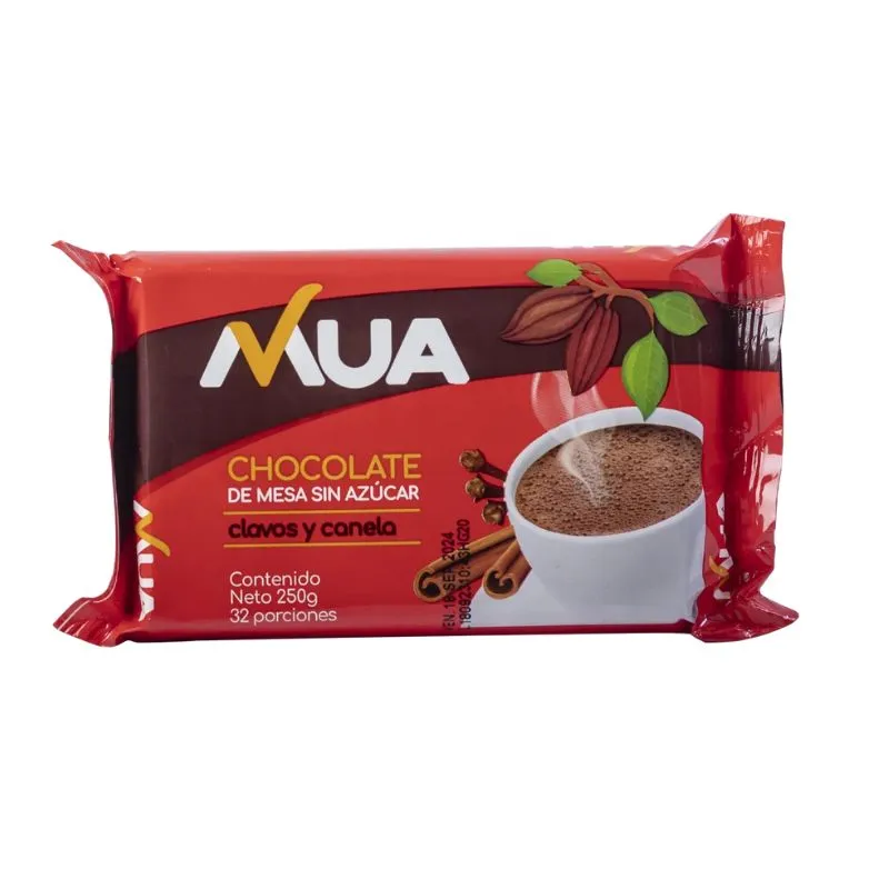 Chocolate mua clavos canela x 250 grs sin azucar