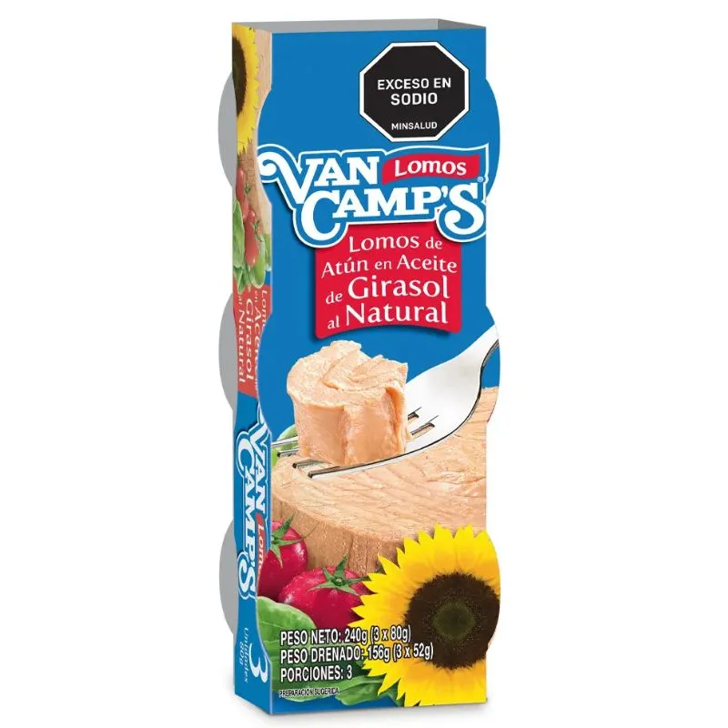 TRIPACK ATUN VAN CAMPS LOMOS EN ACEITE GIRASOL X 80 GRS TRIPACK ATUN VAN CAMPS LOMOS EN ACEITE GIRASOL X 80 GRS