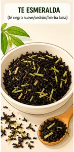 TE ESMERALDA (té negro suave/cedron/hierba luisa)