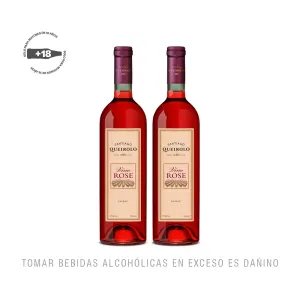 Pack (2 Vino Santiago Queirolo Semi Seco Rose x 750 Ml)