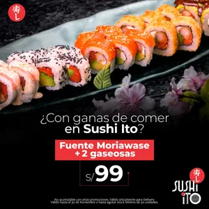 Fuente Moriawase + 2 Gaseosas