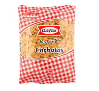 Fideos corbatas Carozzi, 400 gr