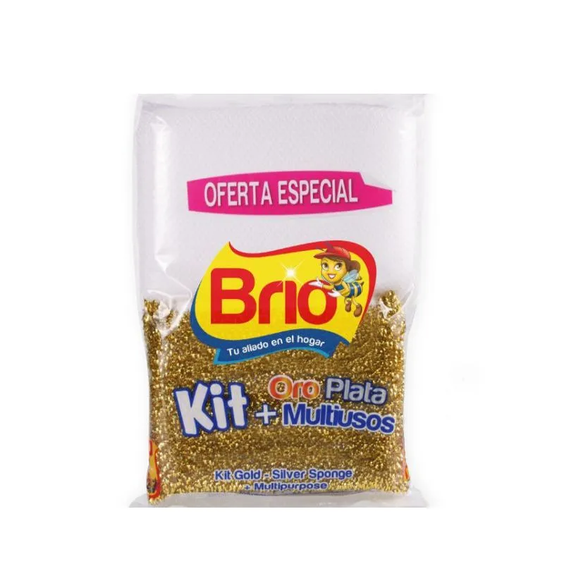 KIT ESPONJA BRIO ORO PLATA+MULTIUSOS 2UNI