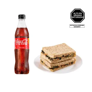 Pack (Triple Integral Pollo, Espinaca Y Tocino Tambo + Gaseosa Coca Cola Zero Azucar 600 Ml)