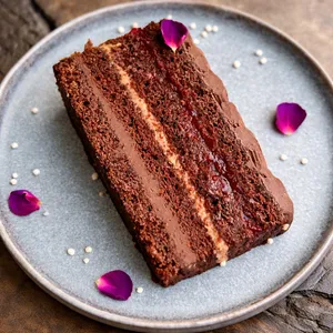 Trozo Torta Choco Berries con Manjar de coco y ganache trufado APLV, Sin Soya, Vegana