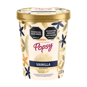 HELADO GOURMET POPSY VAINILLA 600G 1 L