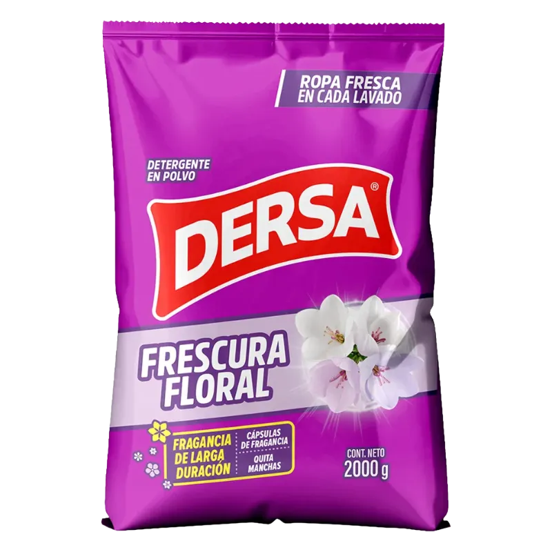 DETERGENTE EN POLVO DERSA 2000G FRESCURA FLORAL DETERGENTE EN POLVO DERSA 2000G FRESCURA FLORAL