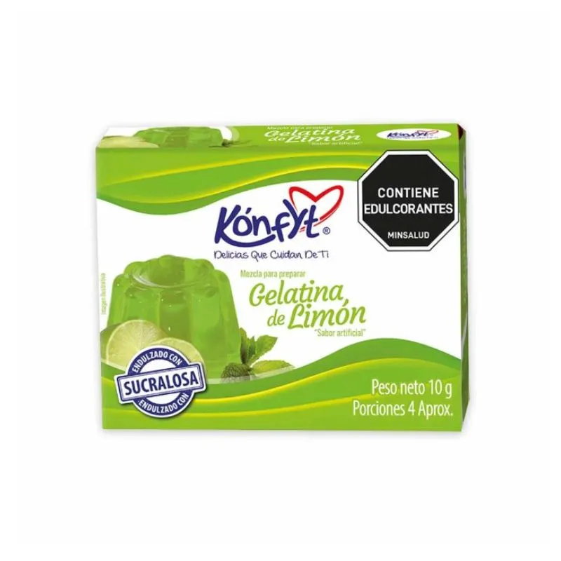Gelatina sin azucar konfyt limon x 10 grs Gelatina sin azucar konfyt limon x 10 grs