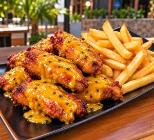 Alitas con Salsa de Maracuya