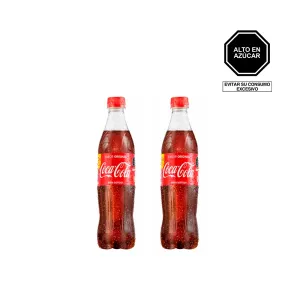 Pack 2 Gaseosa Coca Cola 600 ml