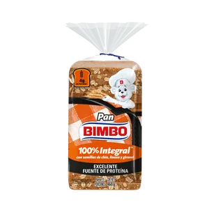 PAN BIMBO 460G 100% INTEGRAL SEMILLAS CHIA LINAZA Y GIRASOL