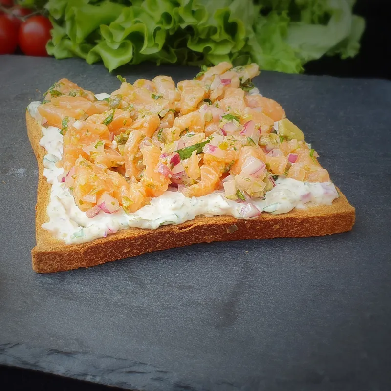 Tártaro Salmón Lachs para 1 Tártaro Salmón Lachs para 1