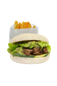 Burger Seitan Madre + Papas