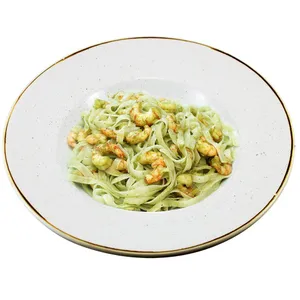 Fetuccini de Camaron y Pesto.