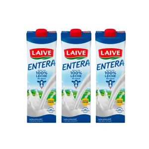 Pack (3 Leche Uht Entera Laive Caja 946 Ml)