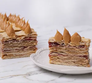 Barrita mil hojas, manjar de leche condensada - frambuesa