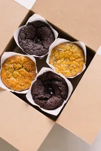 Caja 4 queques sin azúcar y sin lácteos