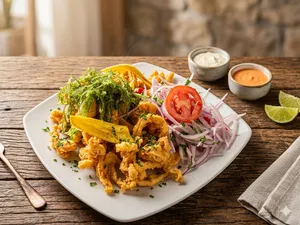 Chicharrón de Pota con Yuca