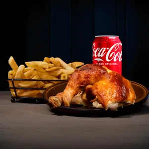 Promo 18: 1/4 POLLO + PAPAS+BEBIDA LATA
