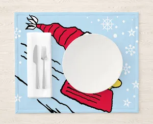 INDIVIDUALES SNOOPY CELESTES X 4