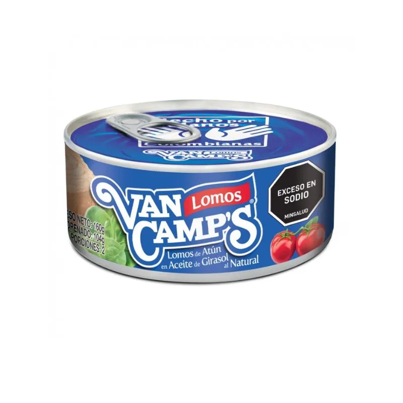 Atun van camps lomos en aceite x 160 grs Atun van camps lomos en aceite x 160 grs