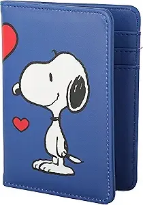 PORTA PASAPORTE SNOOPY AZUL