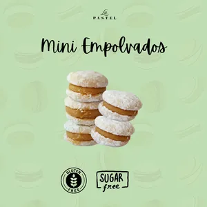 Bandeja mini empolvados SIN AZÚCAR (8 dulces)