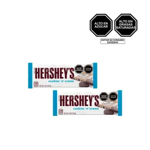Pack (2 Chocolate Hershey´s Cookies N Cream Tableta 43 gr)