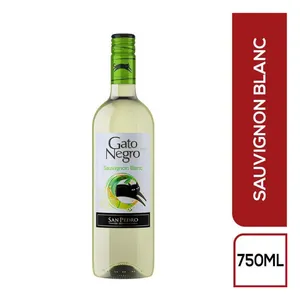 VINO SAN PEDRO GATO NEGRO SAUVIGNON BLANCO X 750 ML