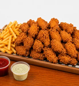 Alitas Con Papas Fritas 24 Unidades
