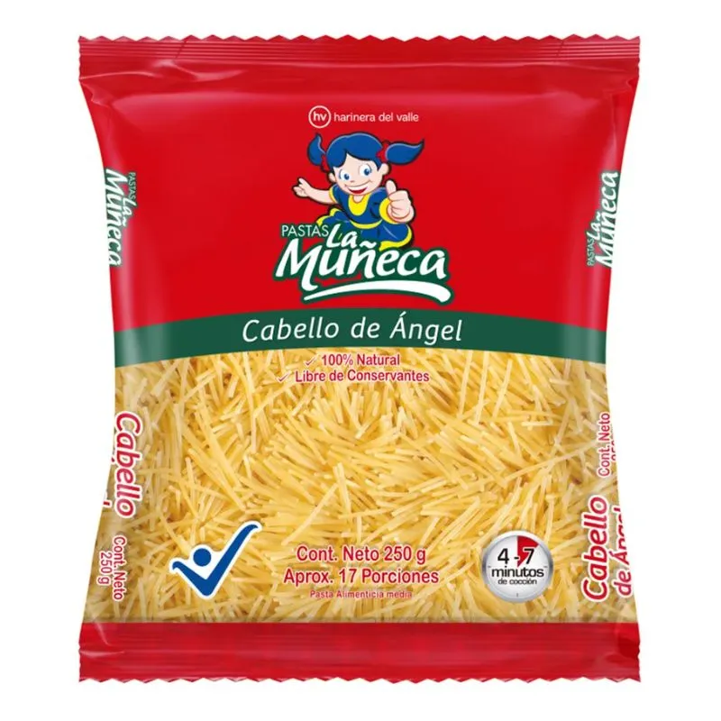 Pastas la muñeca cabello de angel x 250 grs