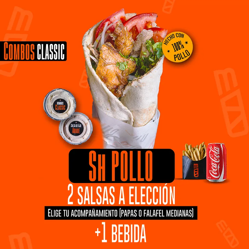 Combo Shawarma Pollo Combo Shawarma Pollo