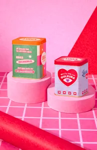 Brownies en forma de corazón + Lata coleccionable