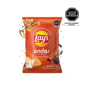 Papas Fritas Lay's Ondas Sweet BBQ x 130 g