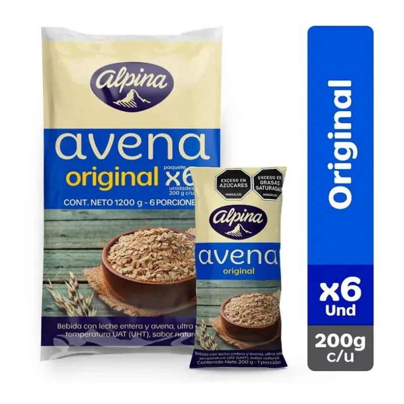 Sixpack avena alpina original x 200 grs bolsa Sixpack avena alpina original x 200 grs bolsa