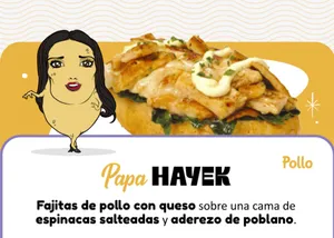 Papa Hayek y Agua de Frutas del Día