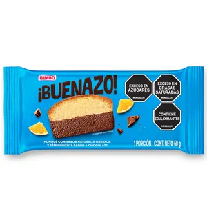 PONQUE BIMBO 60GR BUENAZO NARANJA SEMICUBIERTO DE CHOCOLATE