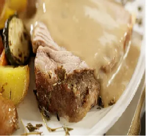 Lomo de cerdo en salsa Bechamel