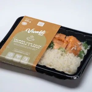 Salmón con Arroz y Salsa Espinaca 400grs