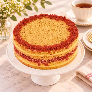 Torta Caluga Nuez Frambuesa
