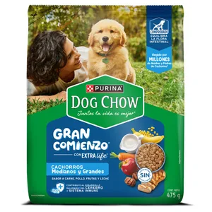 CONCENTRADO DOG CHOW CACHORROS MEDIANOS GRANDES X 475 GRS