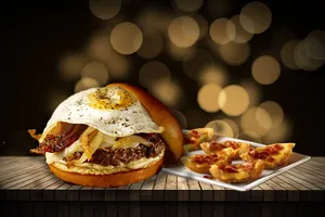 Burger a lo pobre + loaded potato skin