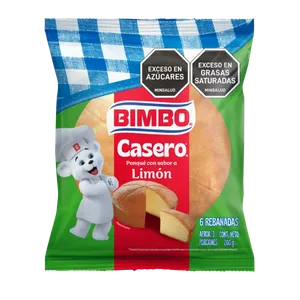 PONQUE CASERO BIMBO 200G LIMON 6 REBANADAS