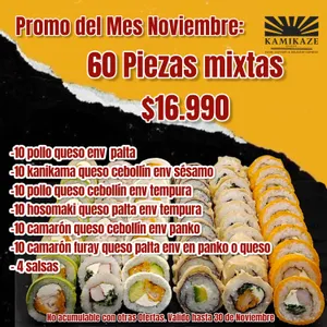Promo Del Mes Noviemrbe: 60 Piezas Mixta