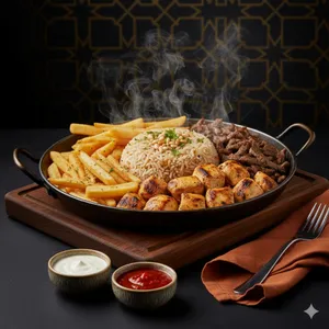Shawarma - Al Plato (Mixto c/ Arroz y Papas Fritas)