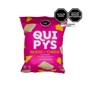 Chips De Harina De Arroz Quipys Sabor Queso Cheddar X 70 Gr