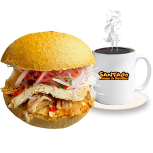 Pan con Pavo + café