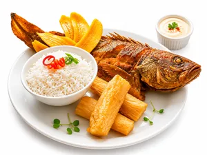 Pescado frito de cabrilla